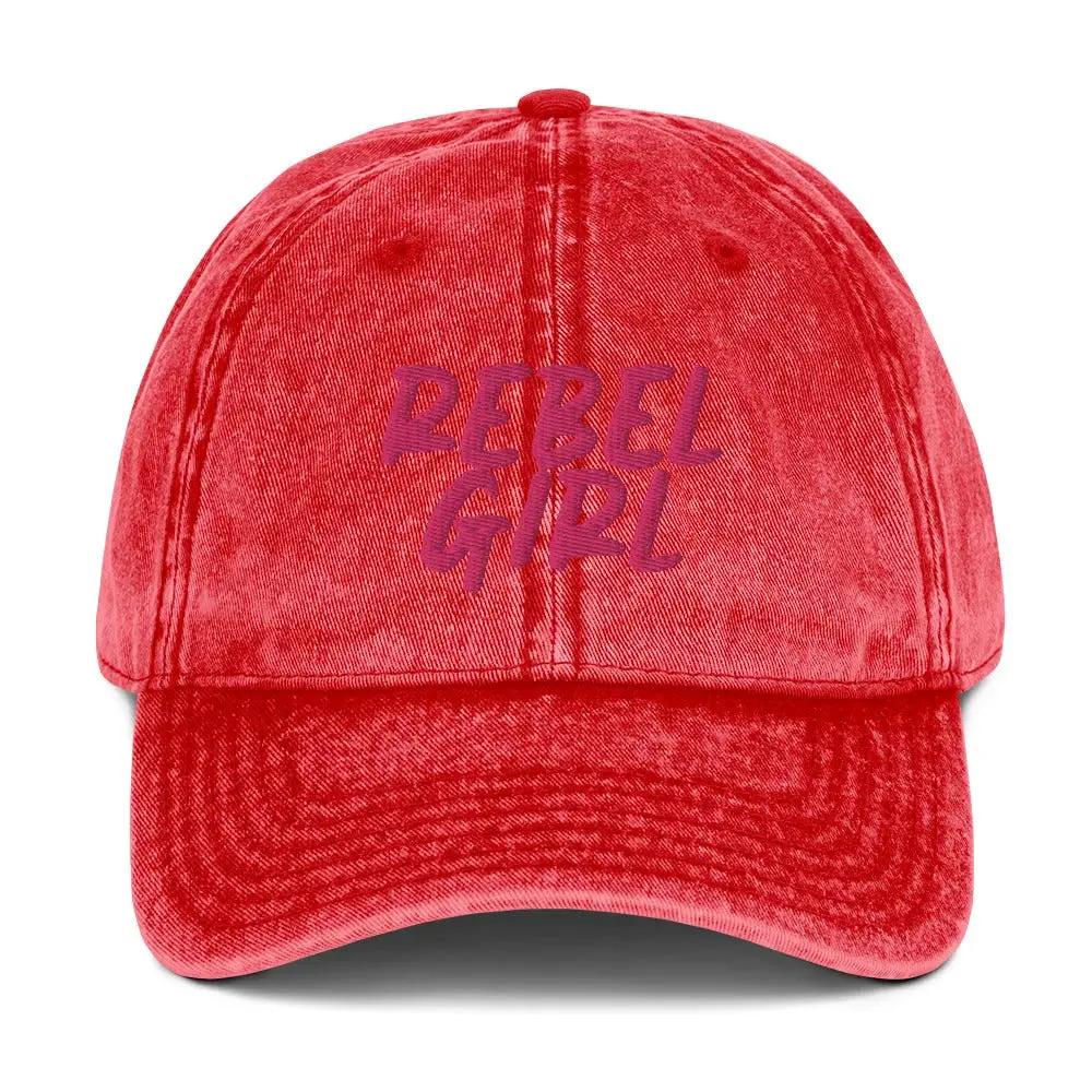 Vintage Cap REBEL GIRL Vintage Cotton Twill Cap by Maiden-Art