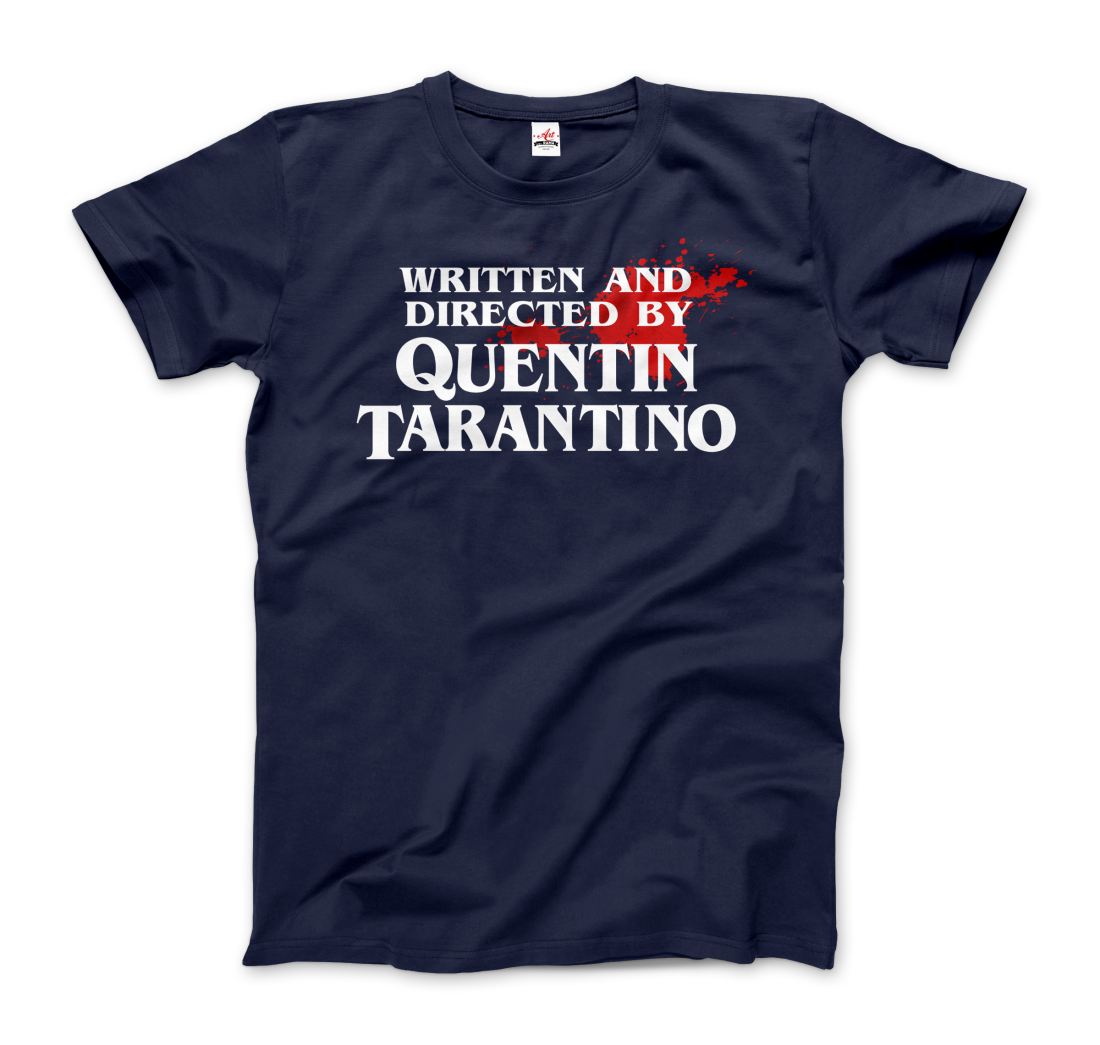 Written and Directed by Quentin Tarantino (Bloodstained) t-shirt by Art-O-Rama Shop