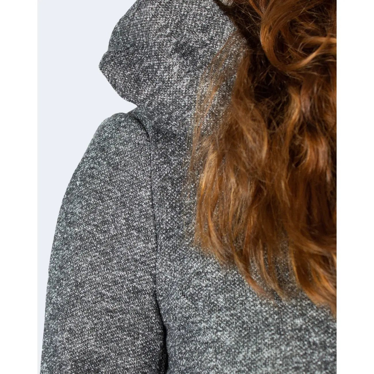 Only Women Grey Pinstripe Hooded Coat Offers Warm Plus Cozy Winter Style by Only
