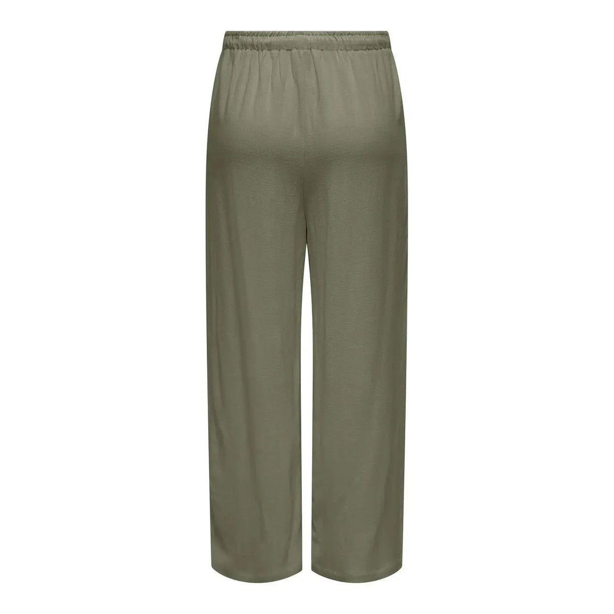 Only Women Green Linen Blend Relaxed Fit Trousers With Front Pockets by Only