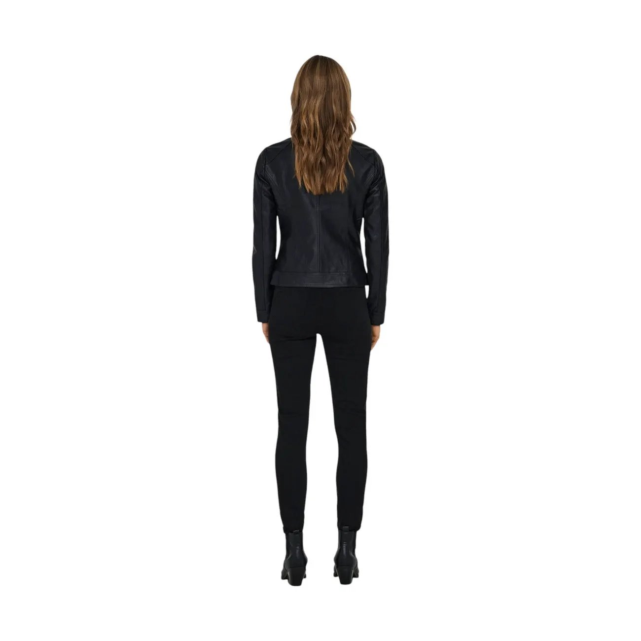 Only Women Black Zip Blazer Flattering Slim Fit For Professionals by Only