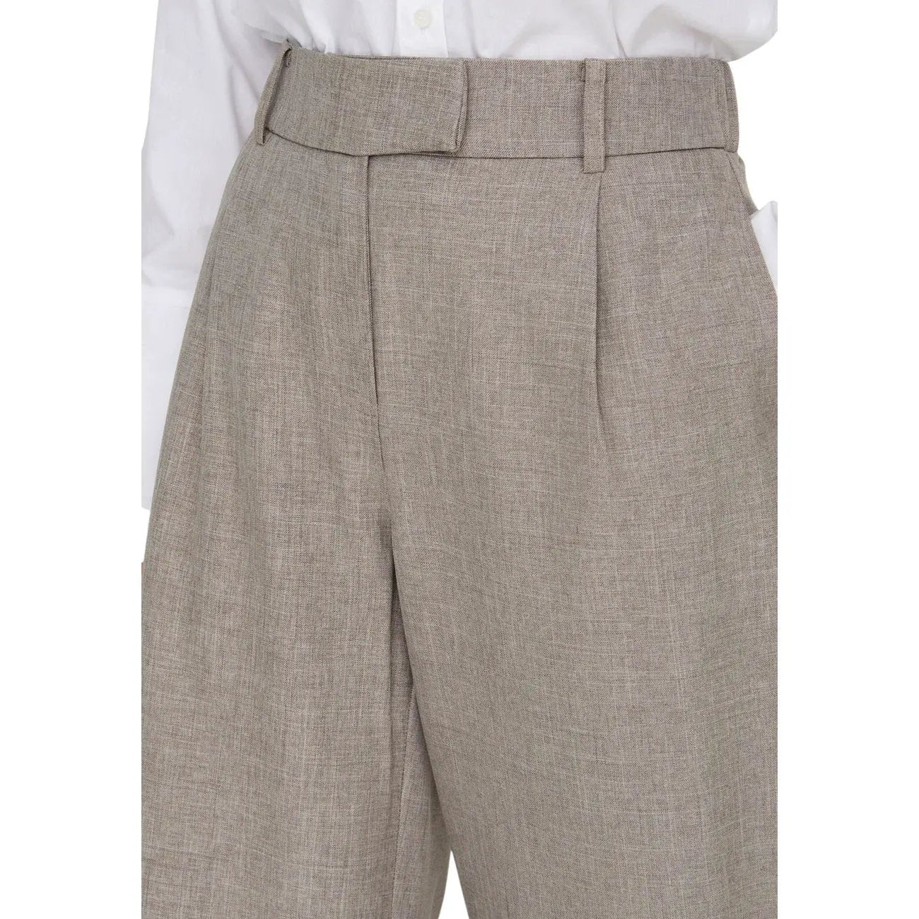 Only Women Grey Stretch Tailored Wide Leg Trousers For Fall Winter Style by Only