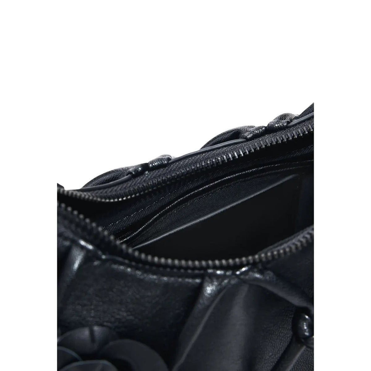 Desigual Black Floral Women Handbag Elegant Spring Summer Zip Fastening by Desigual
