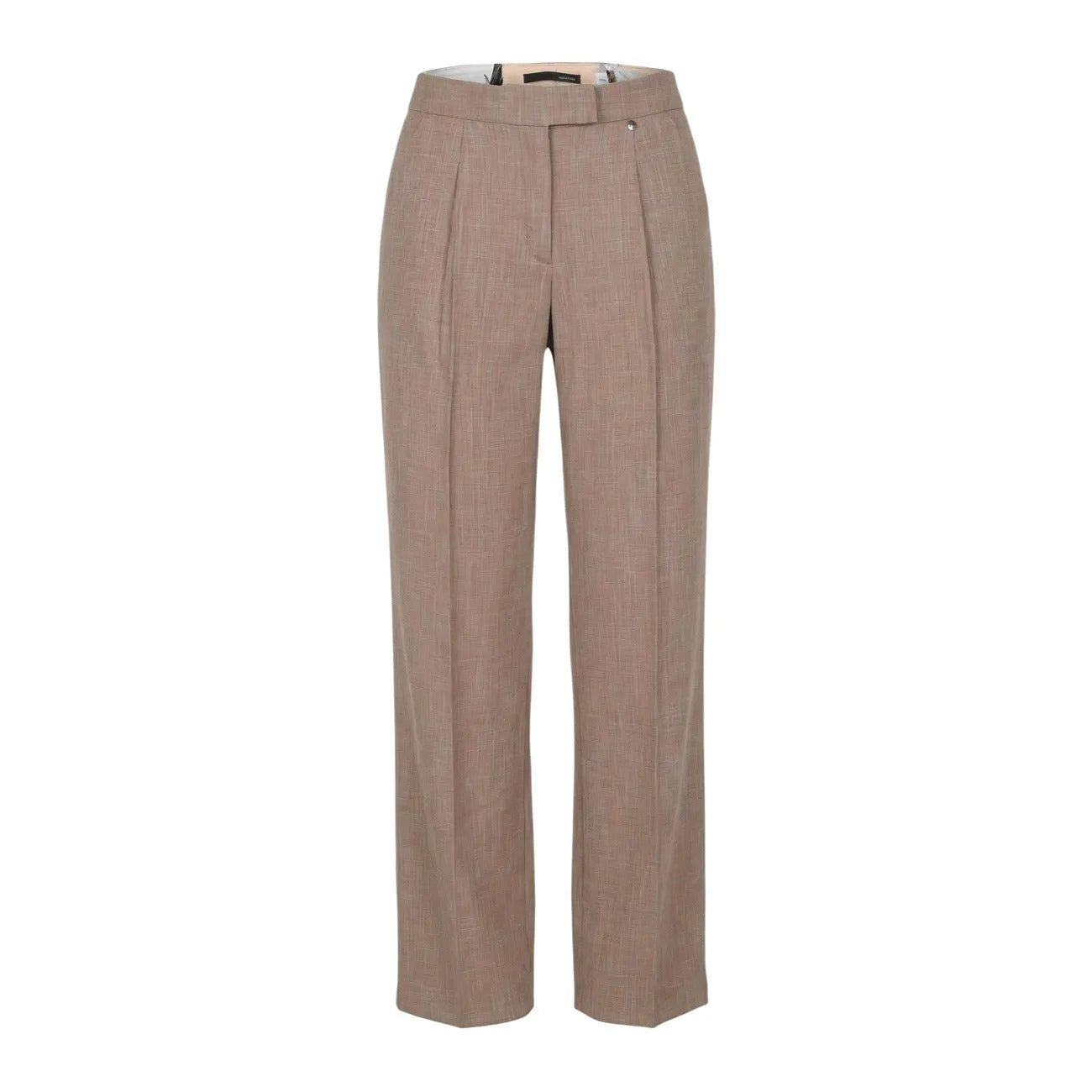 Liu Jo Women Beige Pleated Wide Leg Trousers Elegant Stretch Pants by Liu Jo