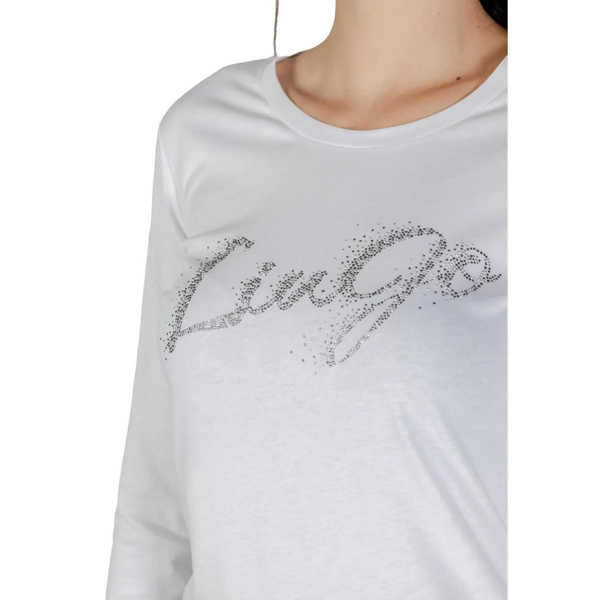 Liu Jo Womens Essential Premium Cotton Long Sleeve Printed White Tee by Liu Jo