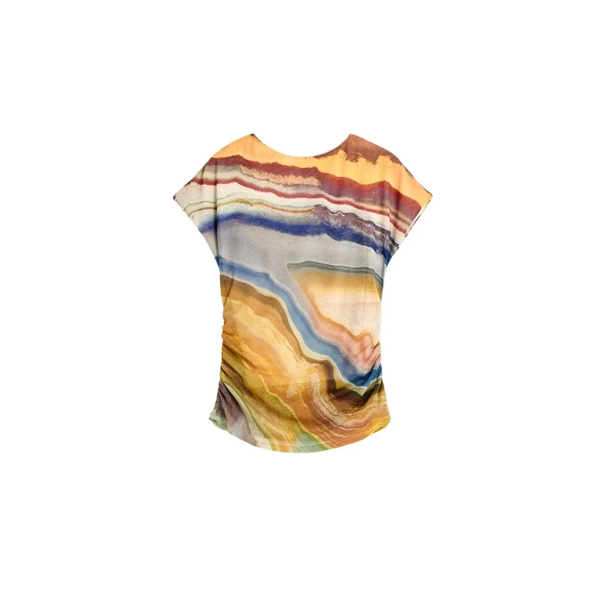 Desigual Women Comfortable Polyester Abstract Print Short Sleeve Top by Desigual