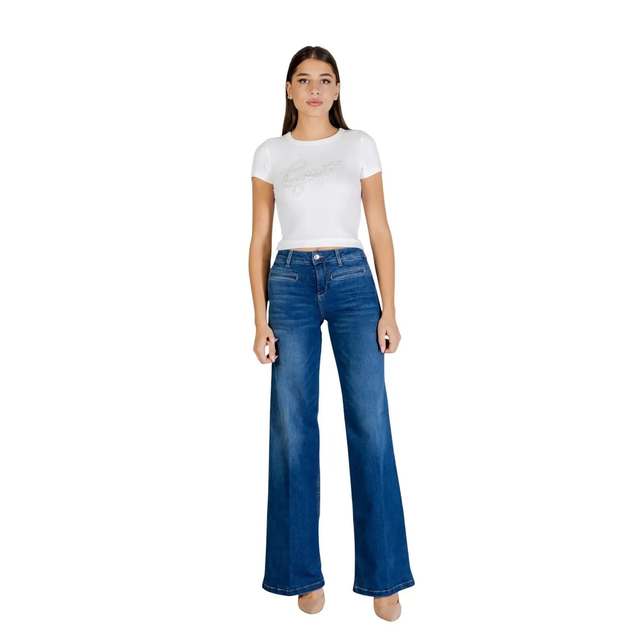 Liu Jo Women Blue High Waist Flare Trousers Elegant Comfortable Fit by Liu Jo