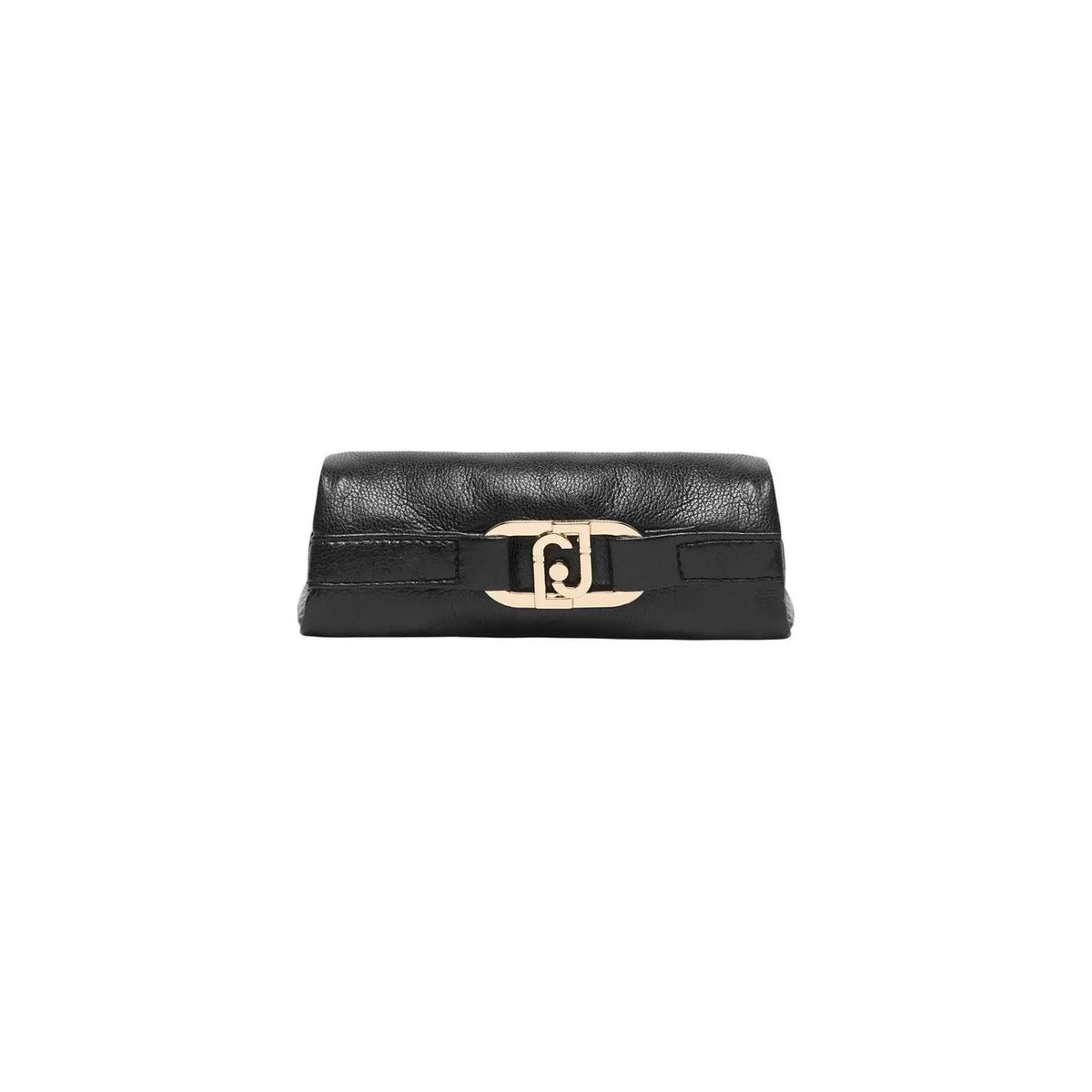 Liu Jo Women Black Faux Leather Gloves With Logo Buckle Stylish Warm Winter by Liu Jo
