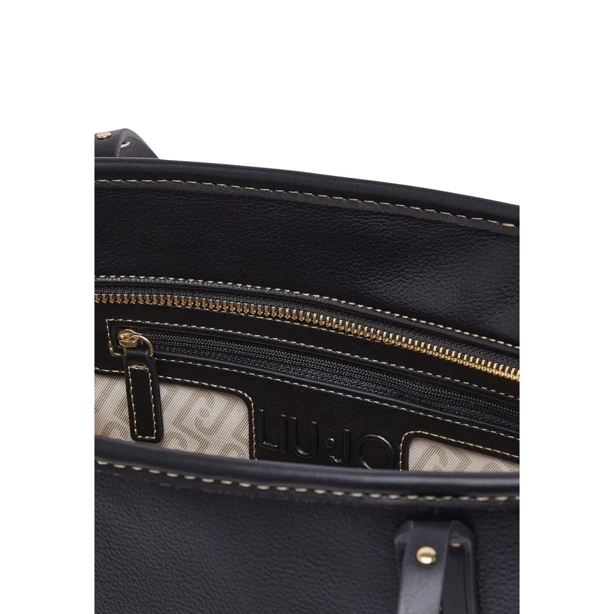 Liu Jo Women Black Shopping Bag With Zip Fastening And Shoulder Strap by Liu Jo
