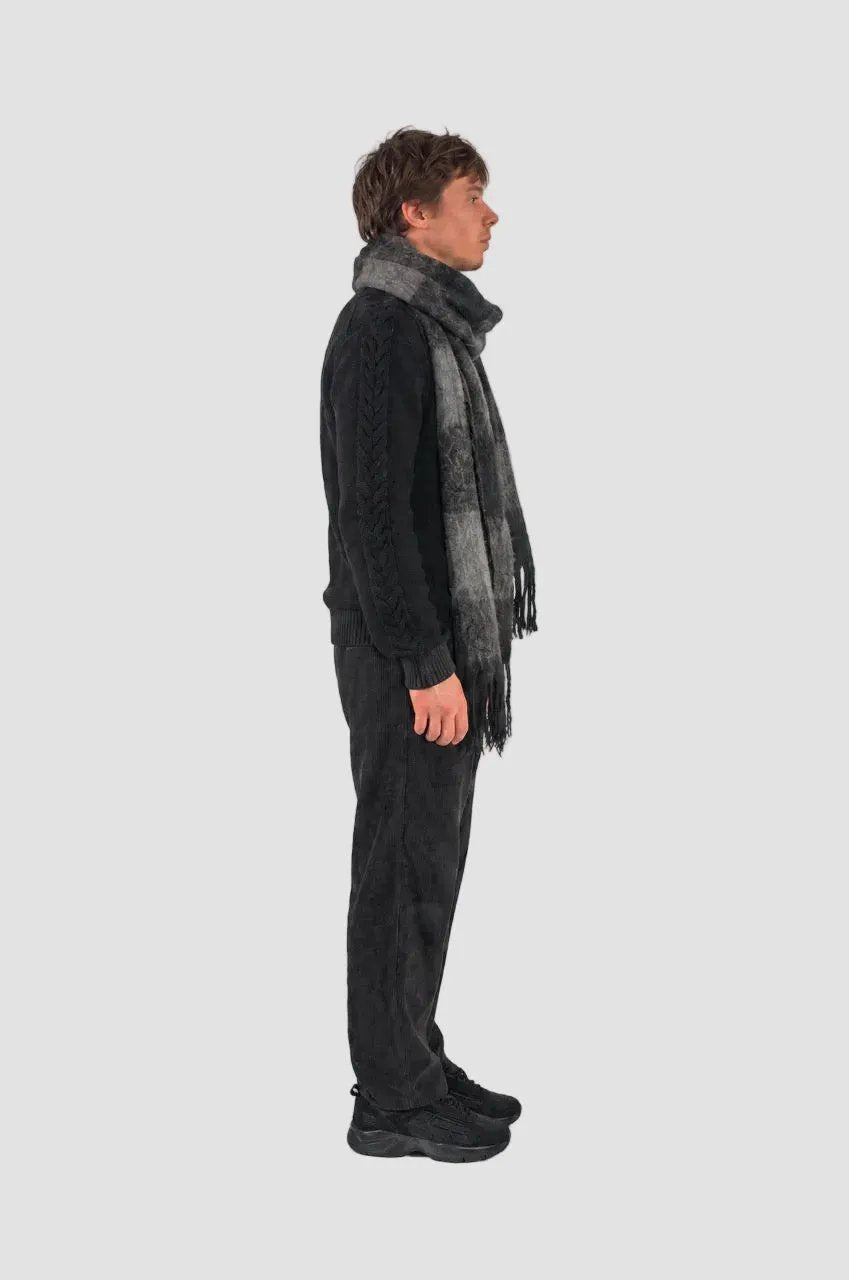 Plaid Fringe Scarf by Hideout