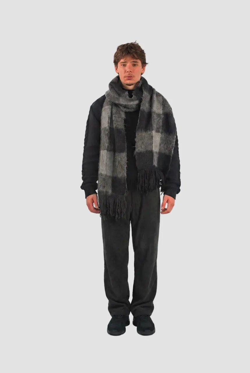 Plaid Fringe Scarf by Hideout