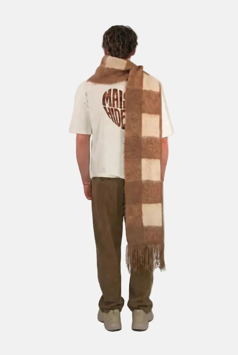 Plaid Fringe Scarf by Hideout