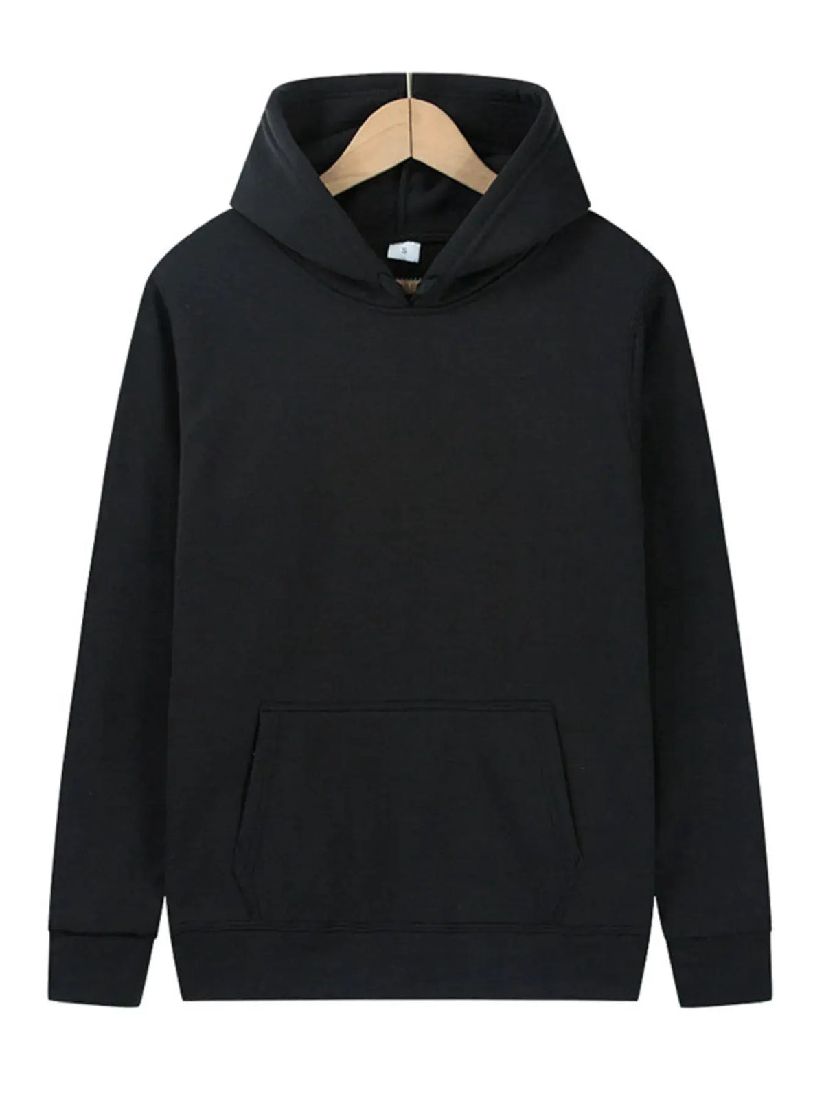 Men's Full Size Kangaroo Pocket Long Sleeve Hoodie Plus Size by Partner Label