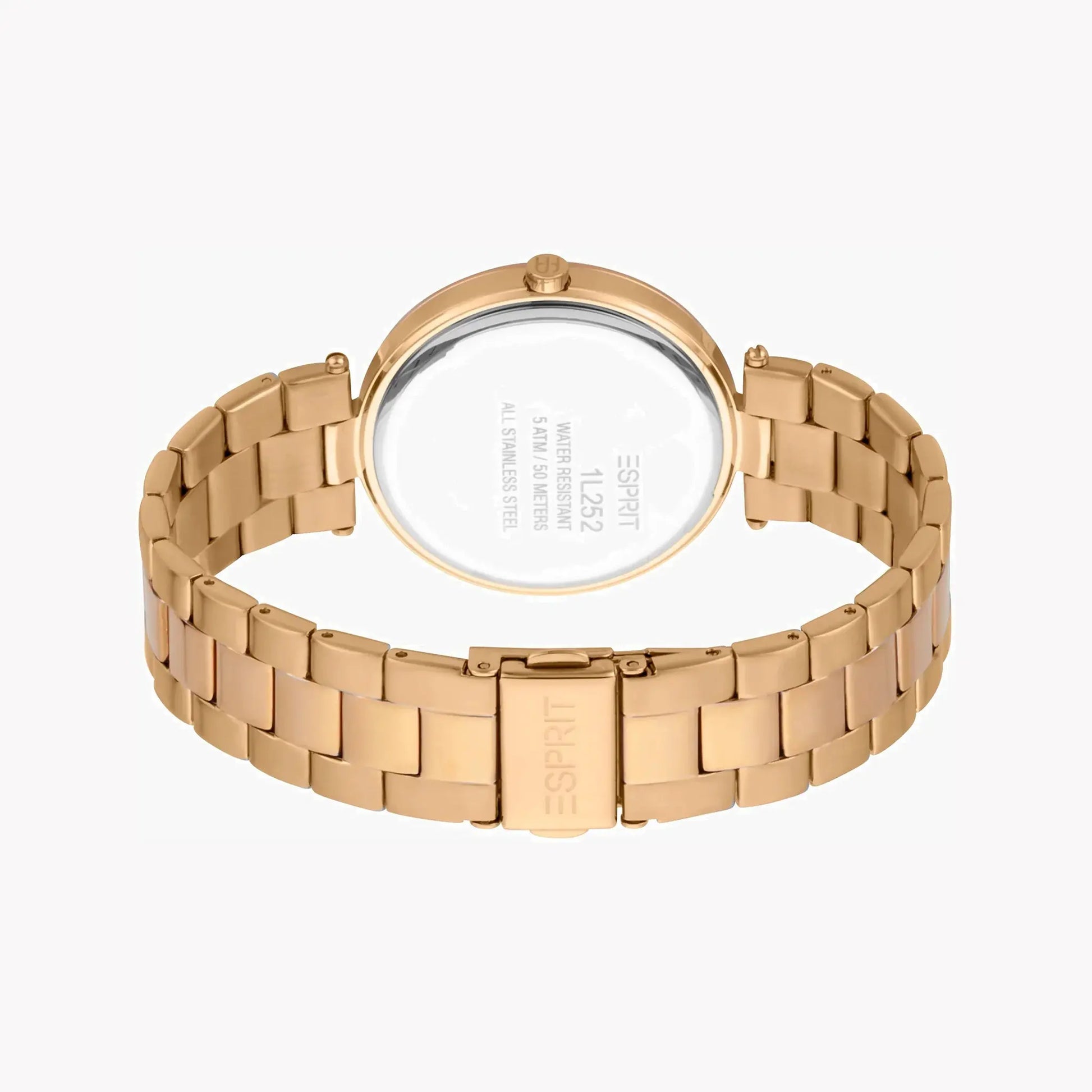 Esprit Women's Rose Gold Stainless Steel Watch, Silver Dial | Es1l123m0055 by ESPRIT