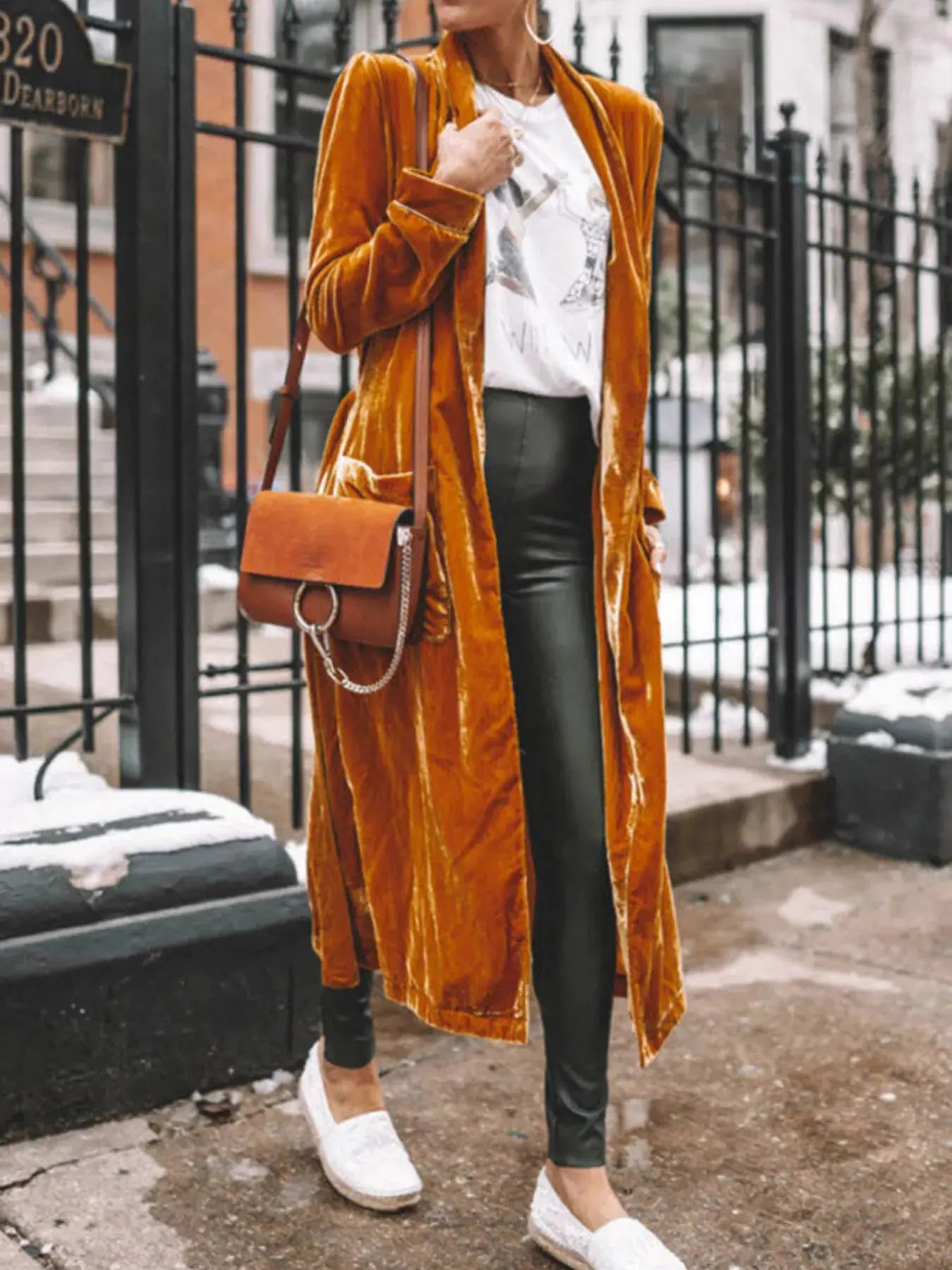 Open Front Long Sleeve Longline Cardigan by Partner Label