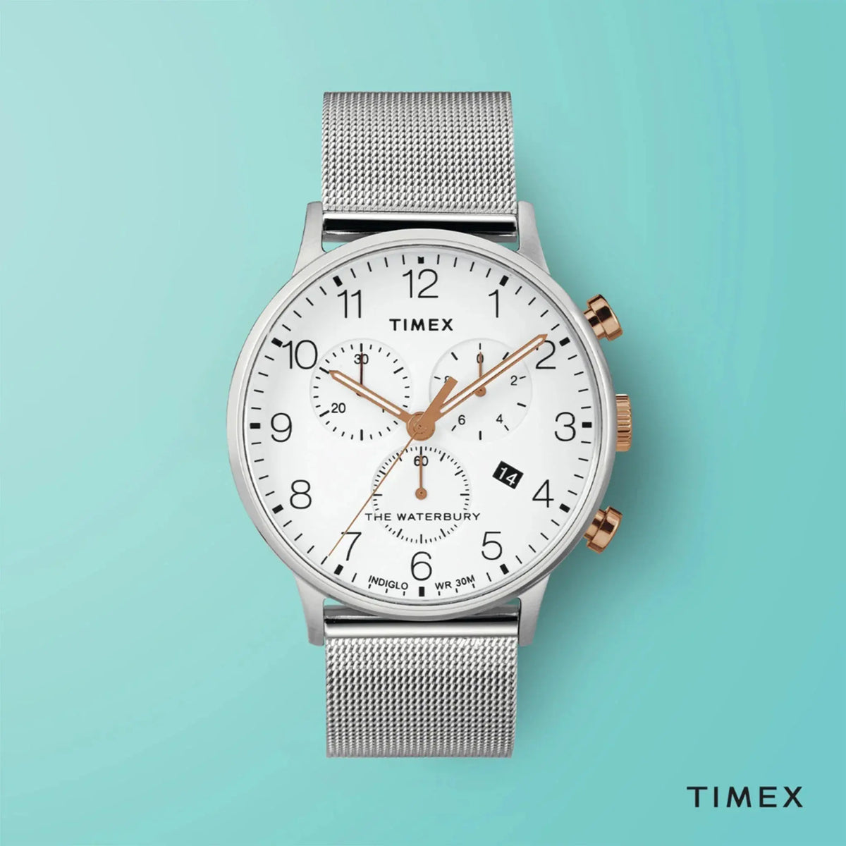 Timex Men's Silver Stainless Steel Watch, White Dial | Tw2t36700 by TIMEX