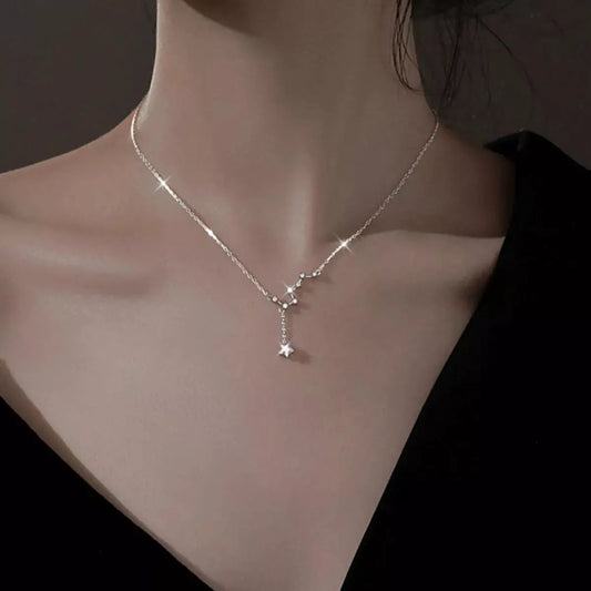 925 Sterling Silver Zircon Star Necklace by Partner Labels