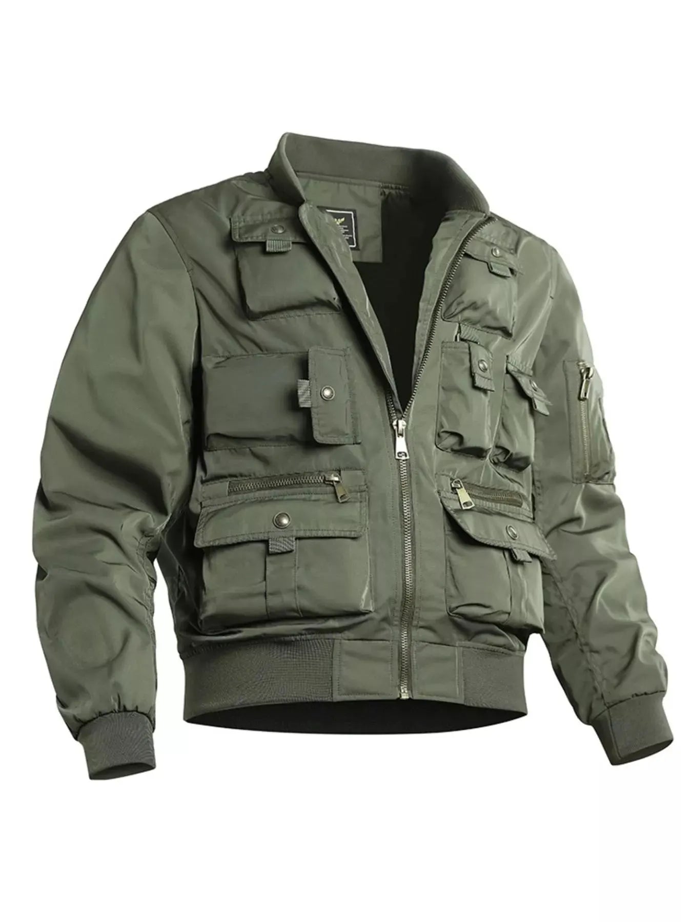 Men's Plus Size Zip Up Long Sleeve Jacket by Partner Label