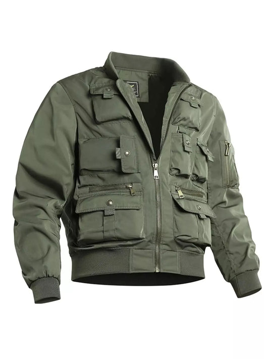 Men's Plus Size Zip Up Long Sleeve Jacket by Partner Label