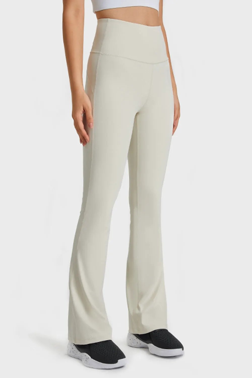 Millennia Elastic Waist Flare Yoga Pants by Millennia
