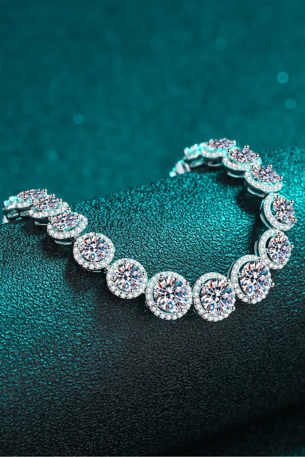 925 Sterling Silver 10.4 Carat Moissanite Bracelet by Partner Label