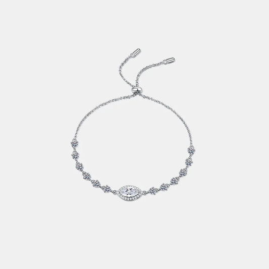 1 Carat Moissanite 925 Sterling Silver Bracelet by Partner Label