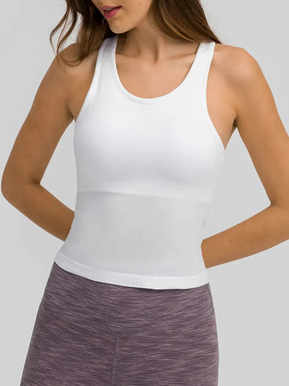 Millennia Round Neck Racerback Active Tank by Millennia