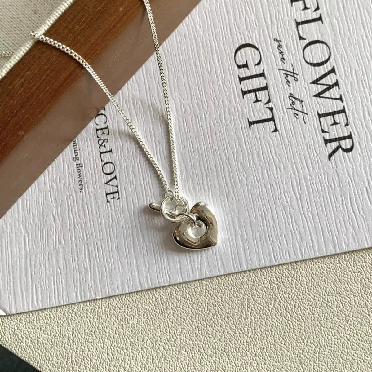 925 Sterling Silver Heart Necklace by Partner Labels