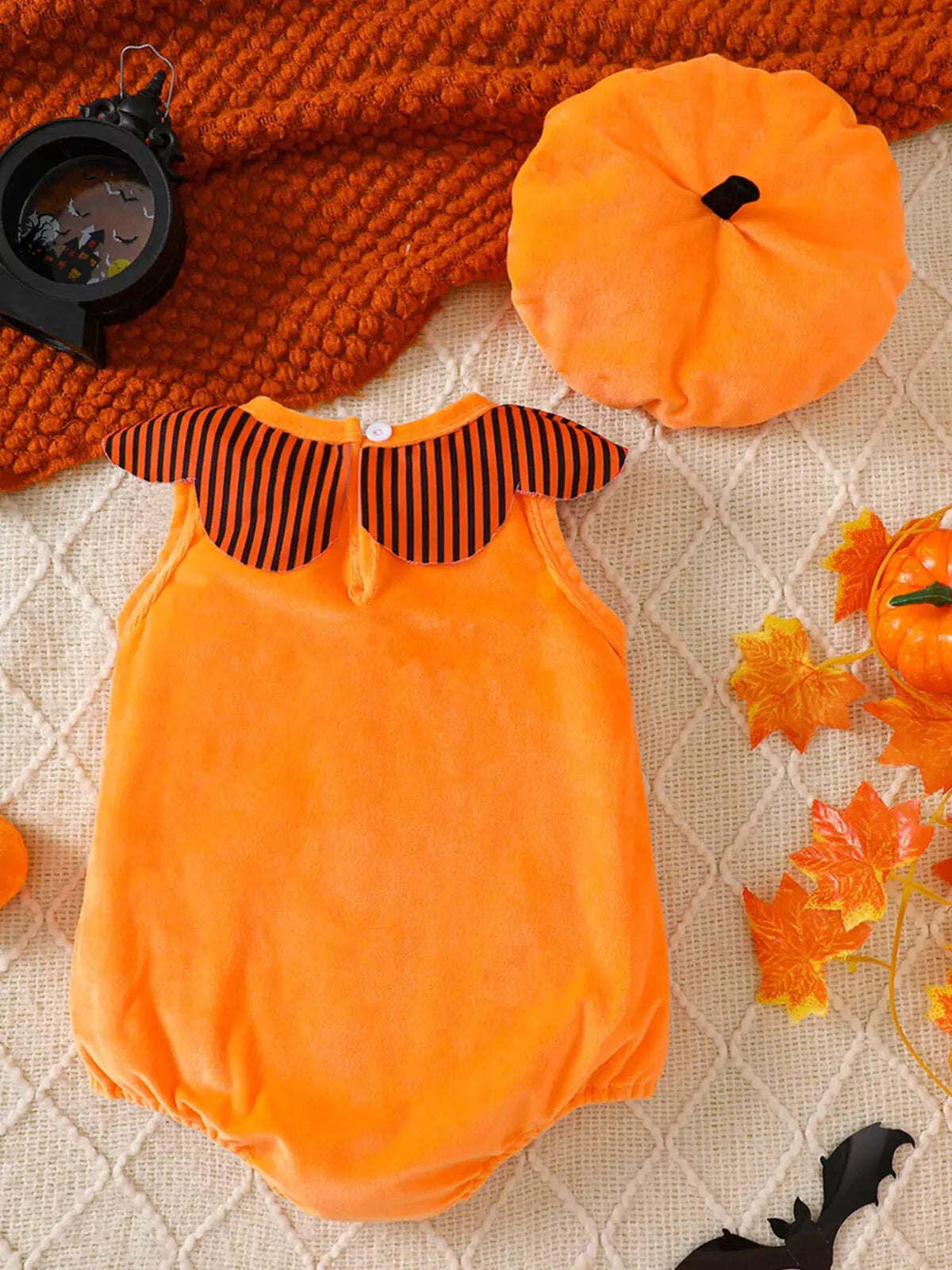 Children's Halloween Sleeveless Bodysuit and Hat Set by Trendsi