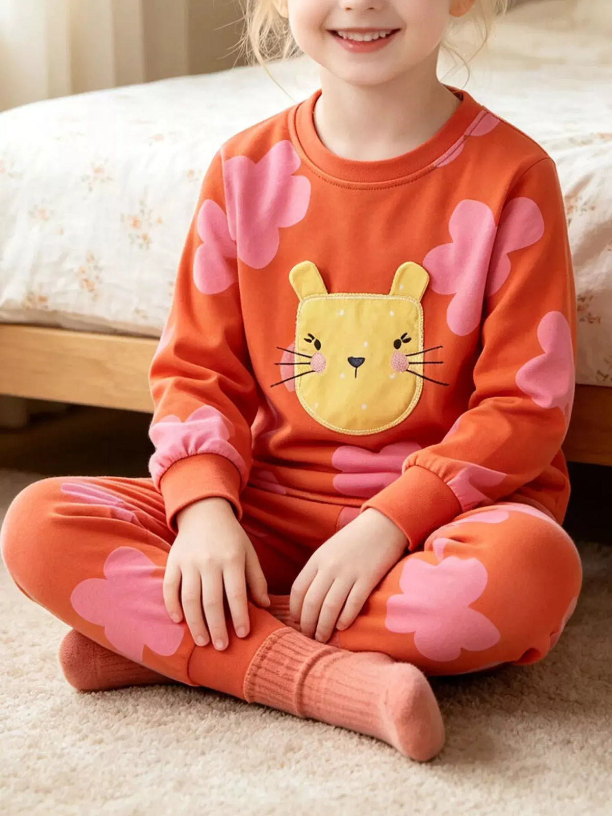 Children's Animal Long-Sleeve Top and Pants Set by Trendsi