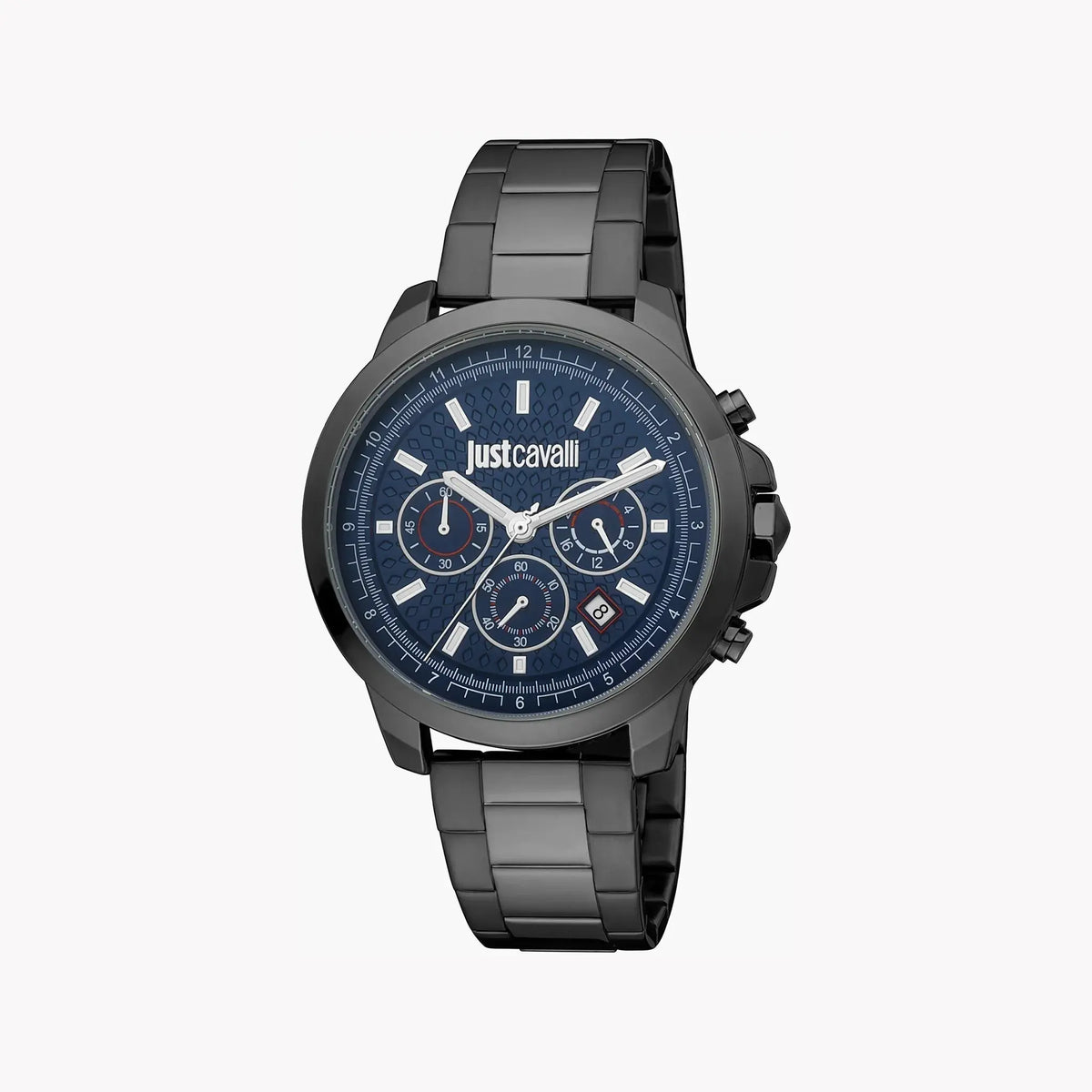 Just Cavalli Men's Black Stainless Steel Watch, Blue Dial | Jc1g178m0075 by JUST CAVALLI