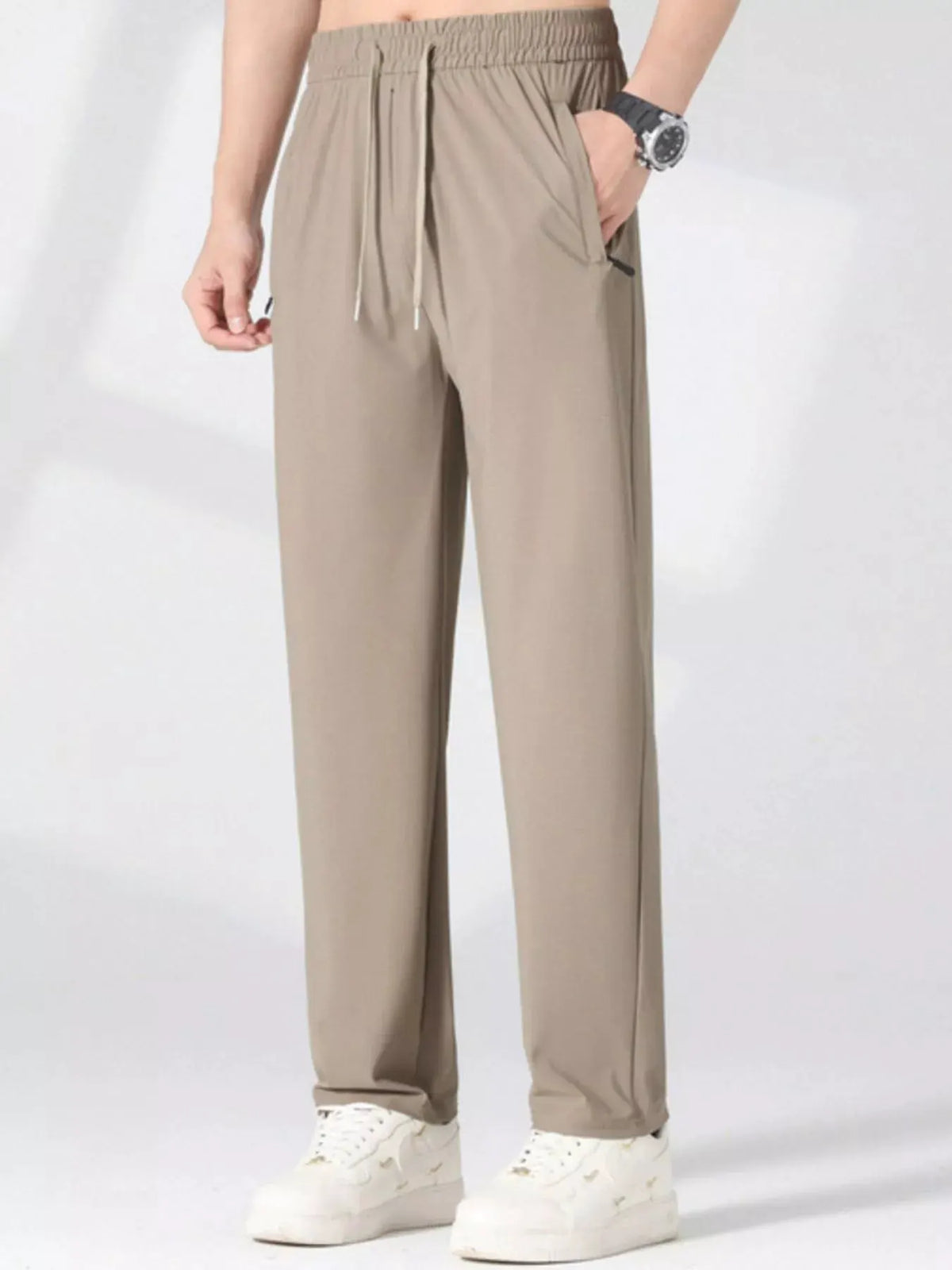 Men's Plus Size Casual Lightweight Quick-Dry Pants by Trendsi