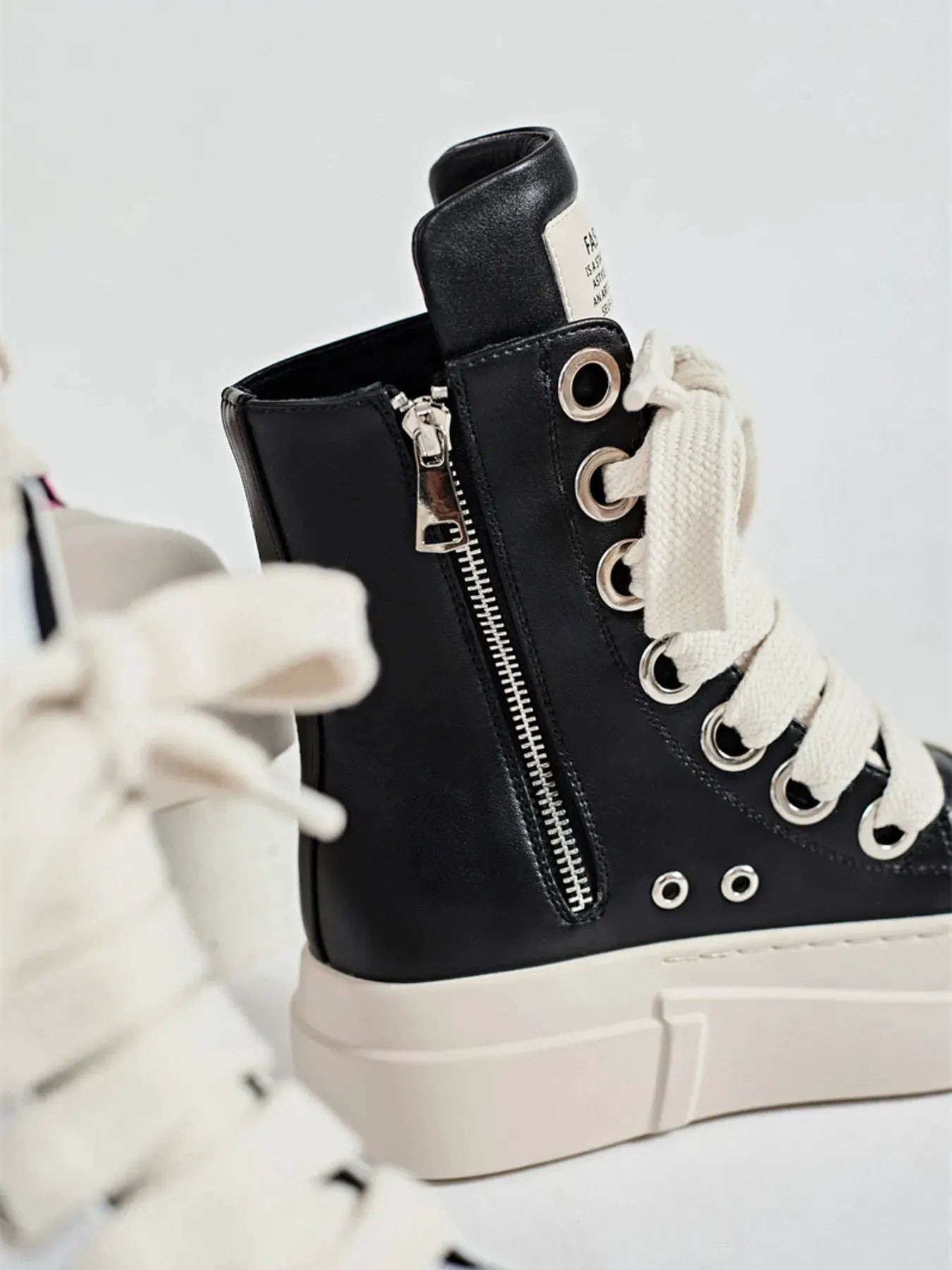 Platform Lace Up Contrast Sneakers by Partner Label