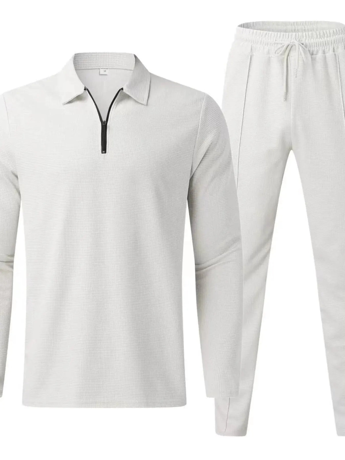 Men's Full Size Long Sleeve Top and Pants Set Plus Size by Trendsi