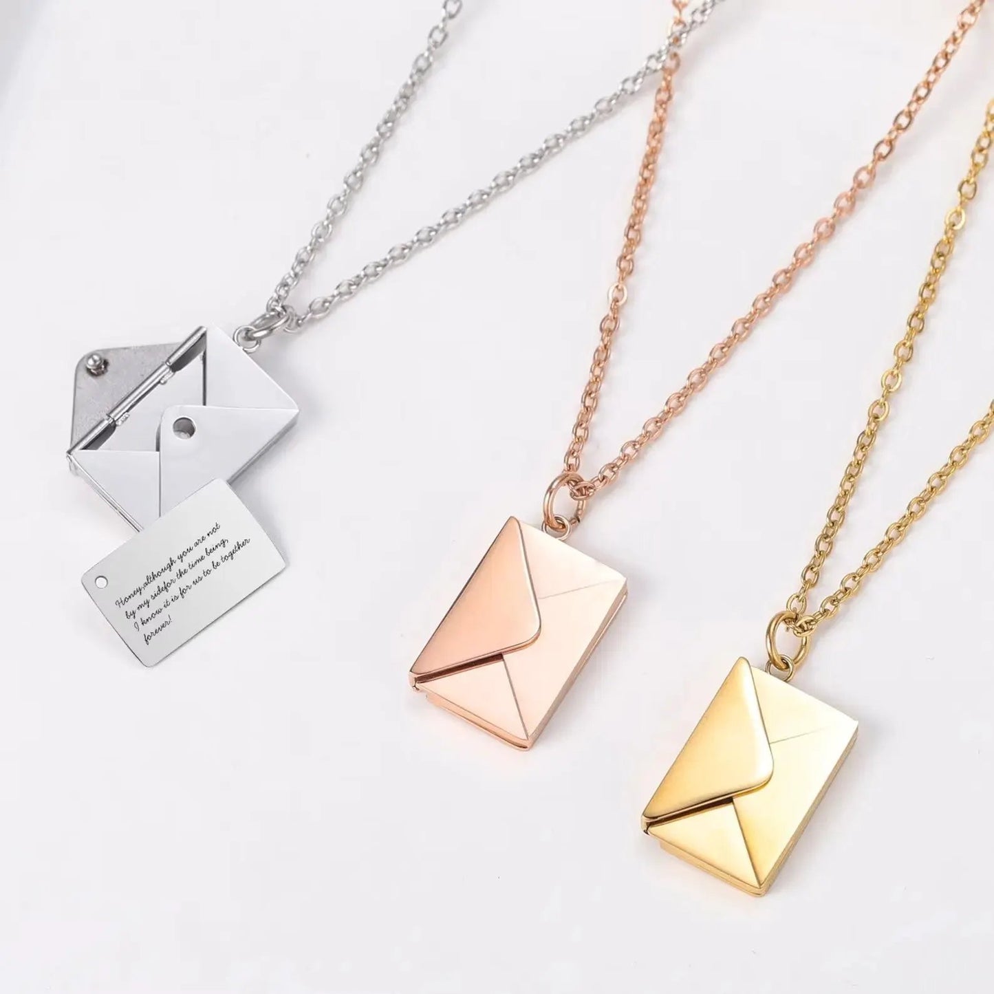 Envelope Necklace With Message - message necklace by Maiden-Art