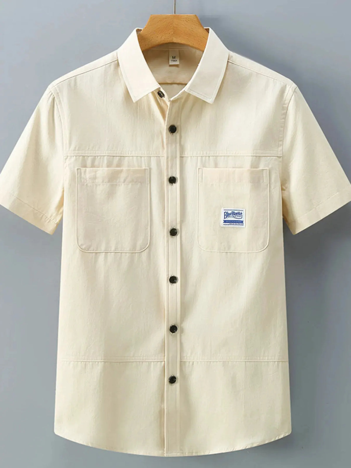 Men's Plus Size Button Up Short-Sleeve Shirt by Trendsi
