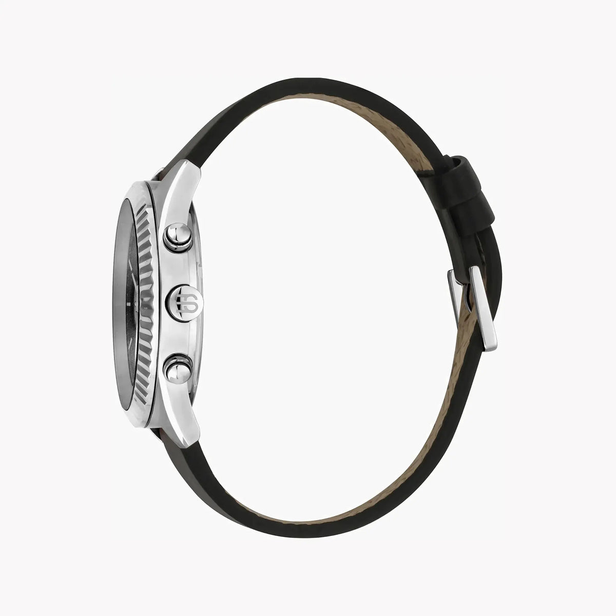 Esprit Men's Black Leather Watch, Black Dial | Es1g030m0015 by ESPRIT