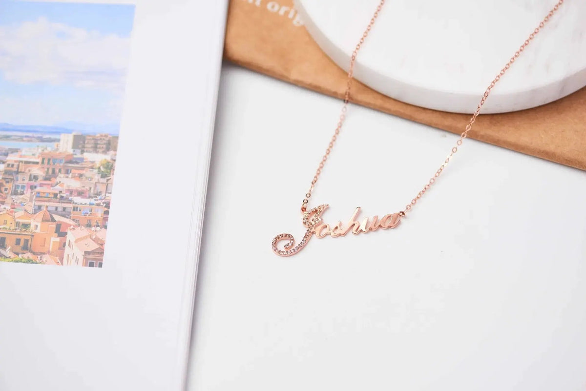 Full Silver Diamond Pendant Necklace - diamond necklace by Maiden-Art