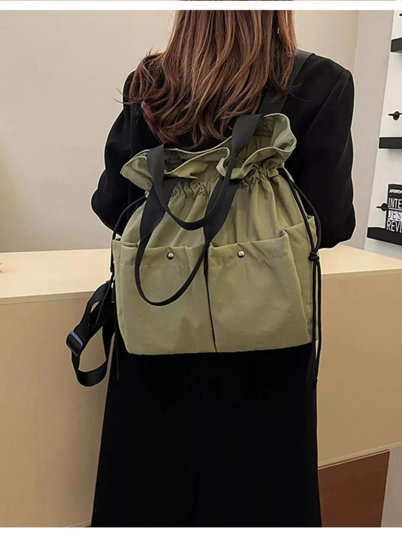 Drawstring Closure Lightweight Backpack Bag by Partner Label