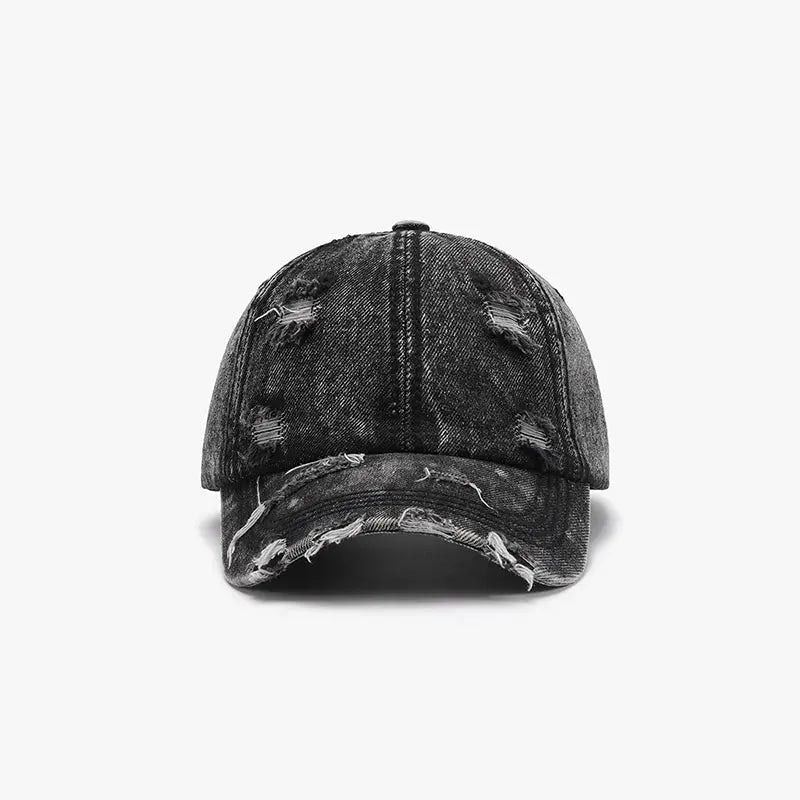 Distressed Cotton Baseball Cap by Partner Label
