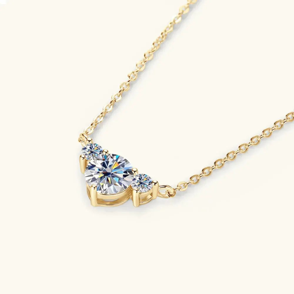 1.2 Carat Moissanite 925 Sterling Silver Necklace by Partner Label