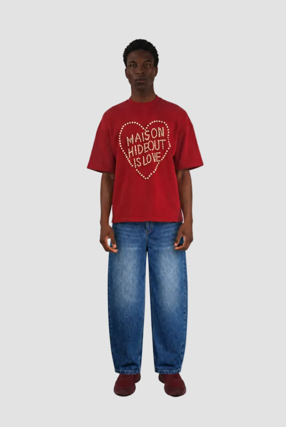 Overlap Embroidered Pocket Jeans by Hideout