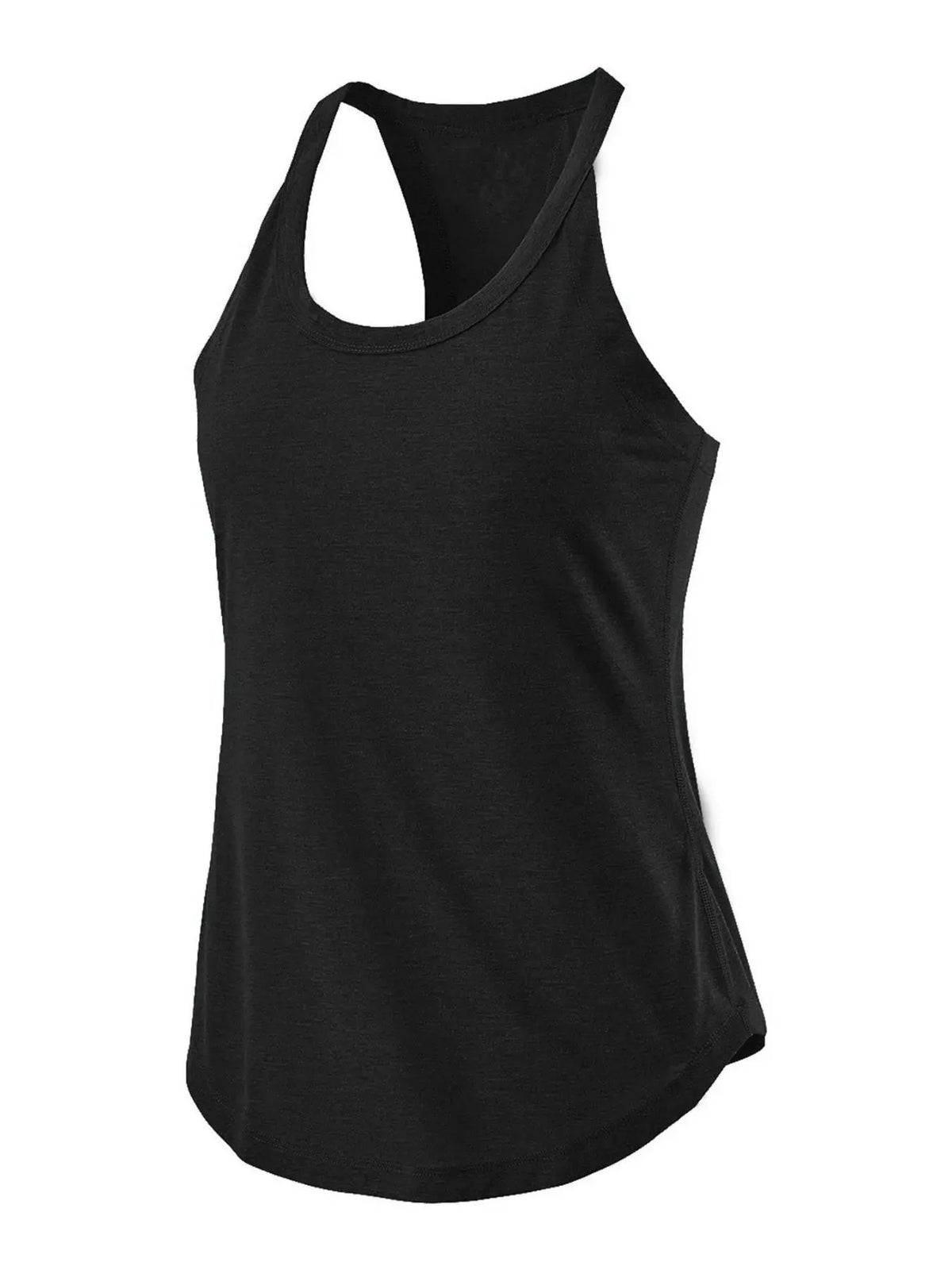 Round Neck Active Tank by Trendsi