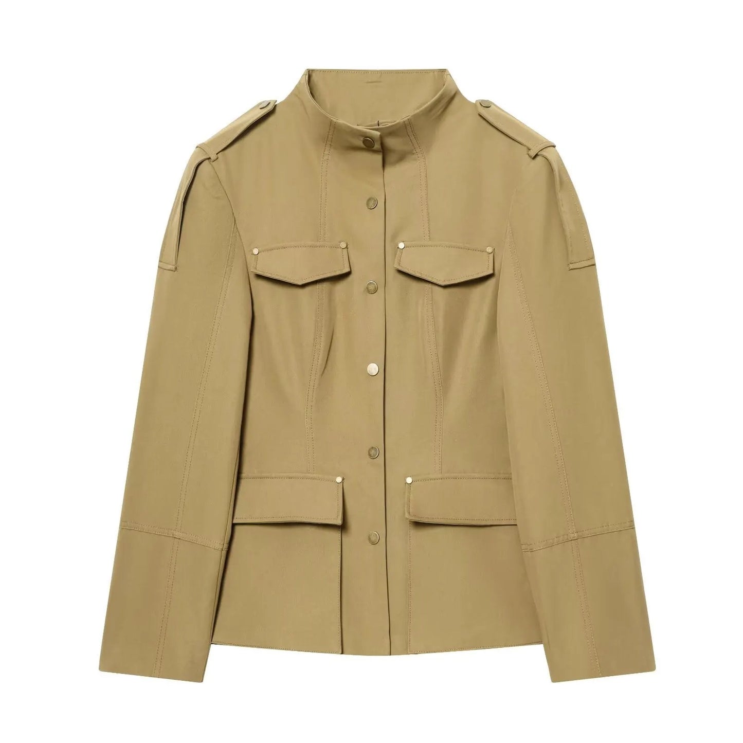 Women's Jacket Beige Khaki Safari Utility BYMANYC ® New York SOHO SAFARI FIELD MILITARY JACKET - New Collection by BYMANYC ® New York