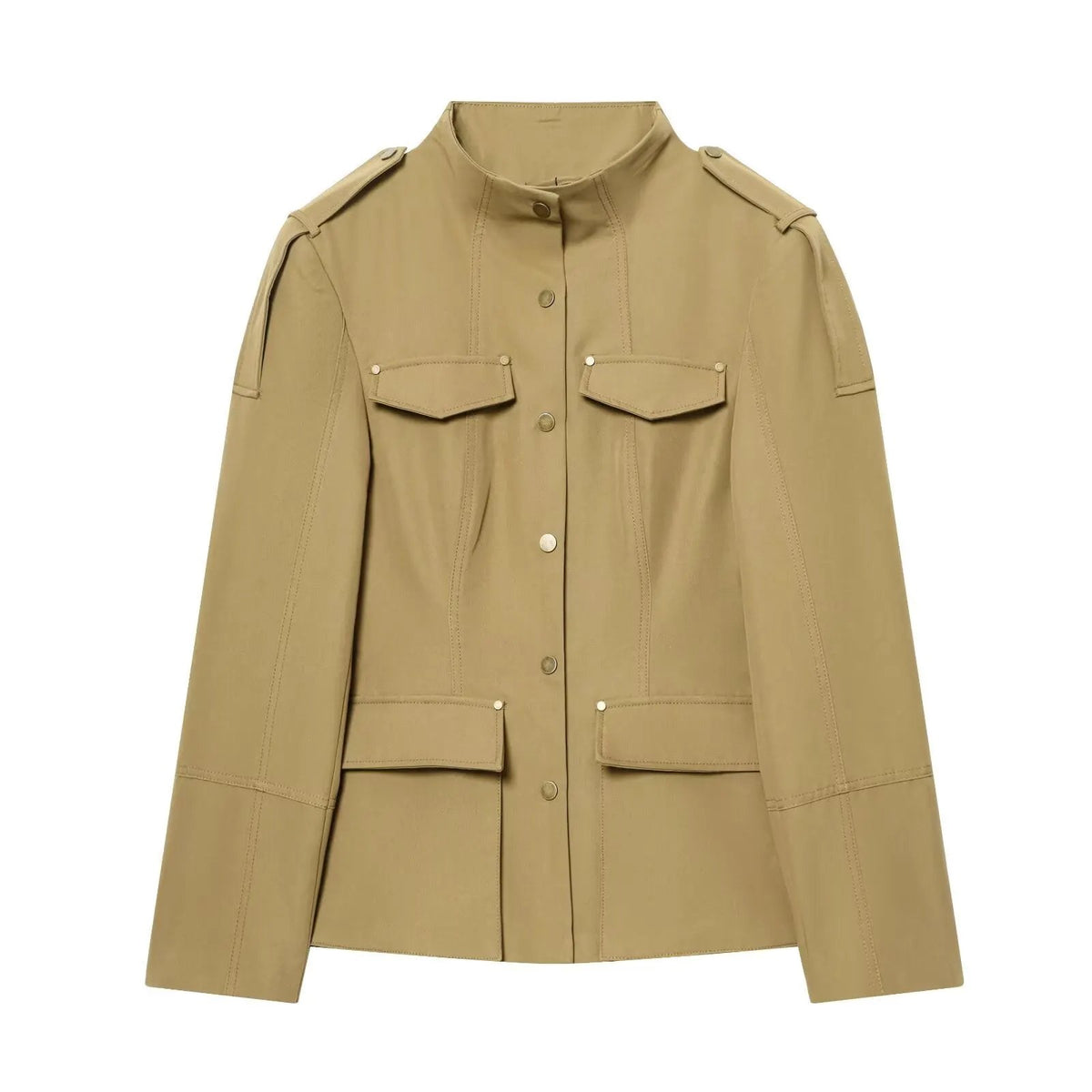 Women's Jacket Beige Khaki Safari Utility BYMANYC ® New York SOHO SAFARI FIELD MILITARY JACKET - New Collection by BYMANYC ® New York