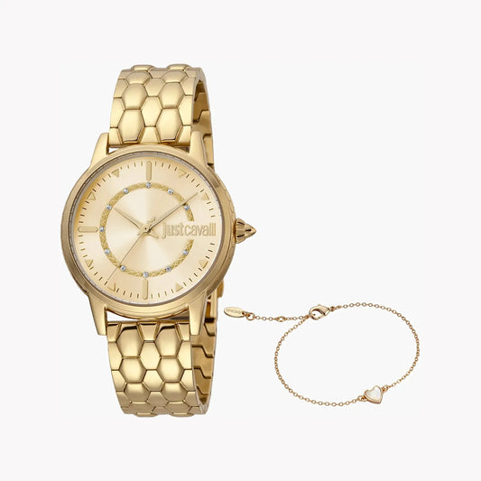 Just Cavalli Women's Gold Watch, Champagne Dial | Jc1l149m0045 by JUST CAVALLI