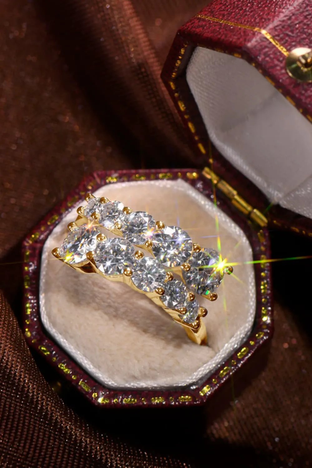 Adored Moissanite 925 Sterling Silver Ring by Partner Label
