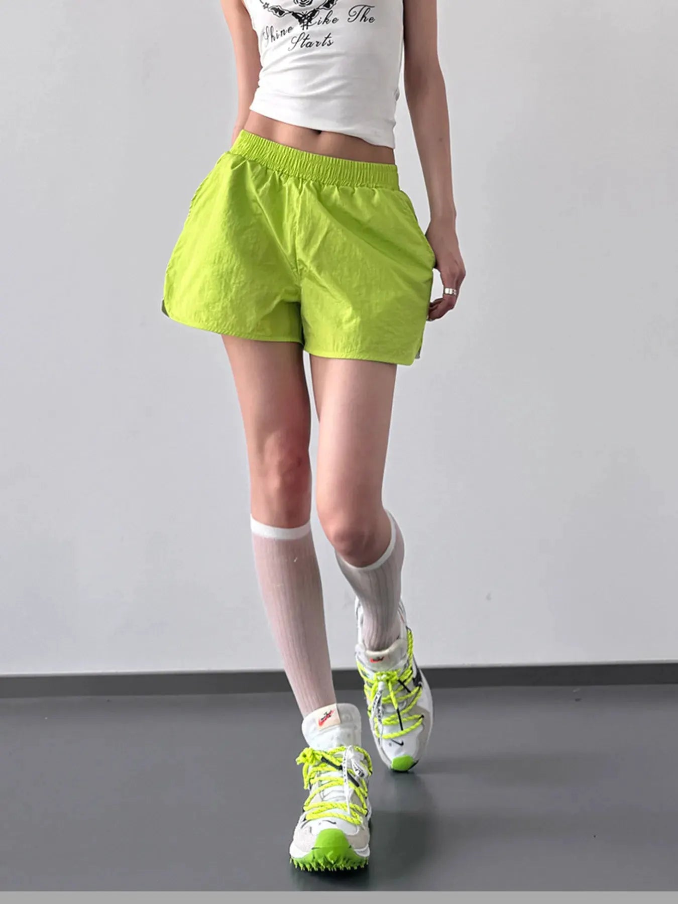 Elastic Waist Active Shorts by Partner Label