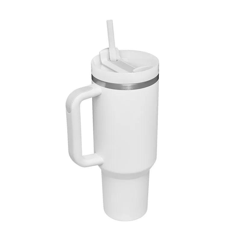 40 Oz Tumbler With Handle Straw Insulated, Stainless Steel Spill Proof Vacuum Coffee Cup Tumbler With Lid Tapered Mug Gifts For Valentine Lover Suitable For Car Gym Office Travel by Maiden-Art