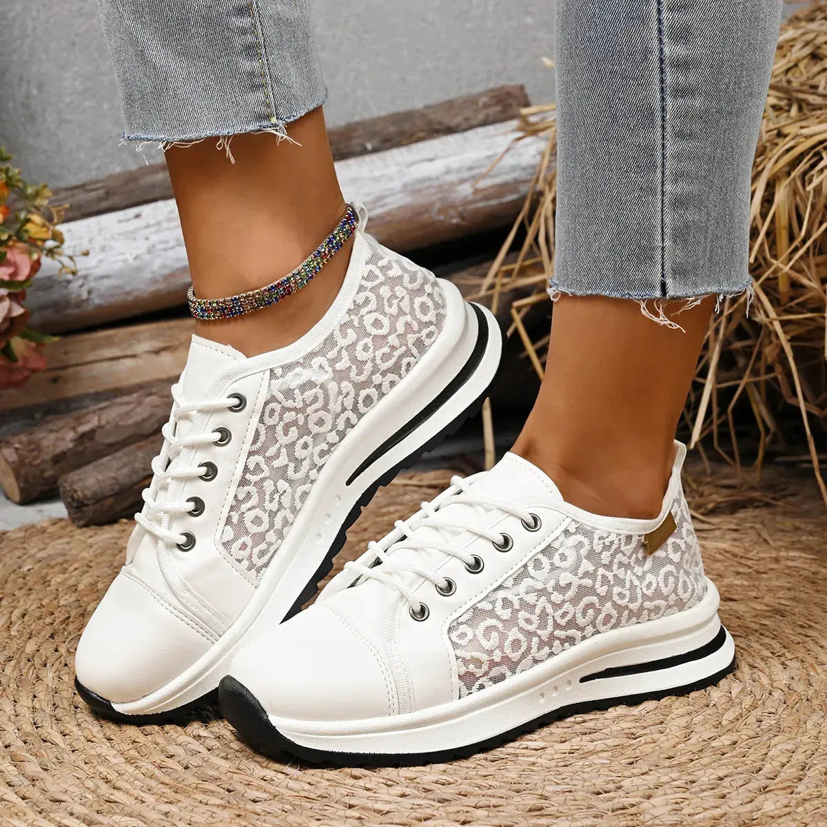 Lace-Up Platform Sneakers by Partner Label